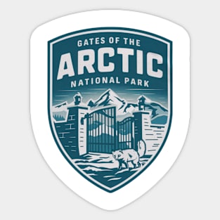 Gates of the Arctic National Park Fox Emblem Sticker